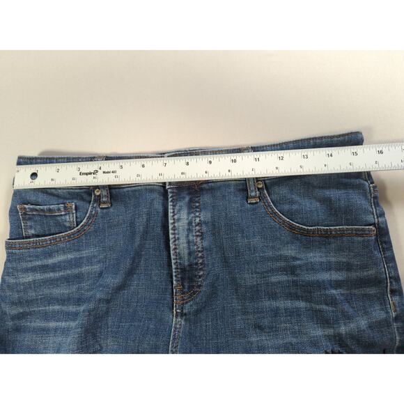 So Slimming Girlfriend Jeans 18R Embroidered Floral Slim Ankle Stretch Blue - Picture 8 of 16